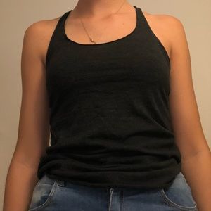 Dark Gray Cotton Tank Top